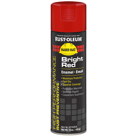 RO V2164838 BRIGHT RED SPRAY HARD HAT RUST-PREVENTATIVE ENAMEL