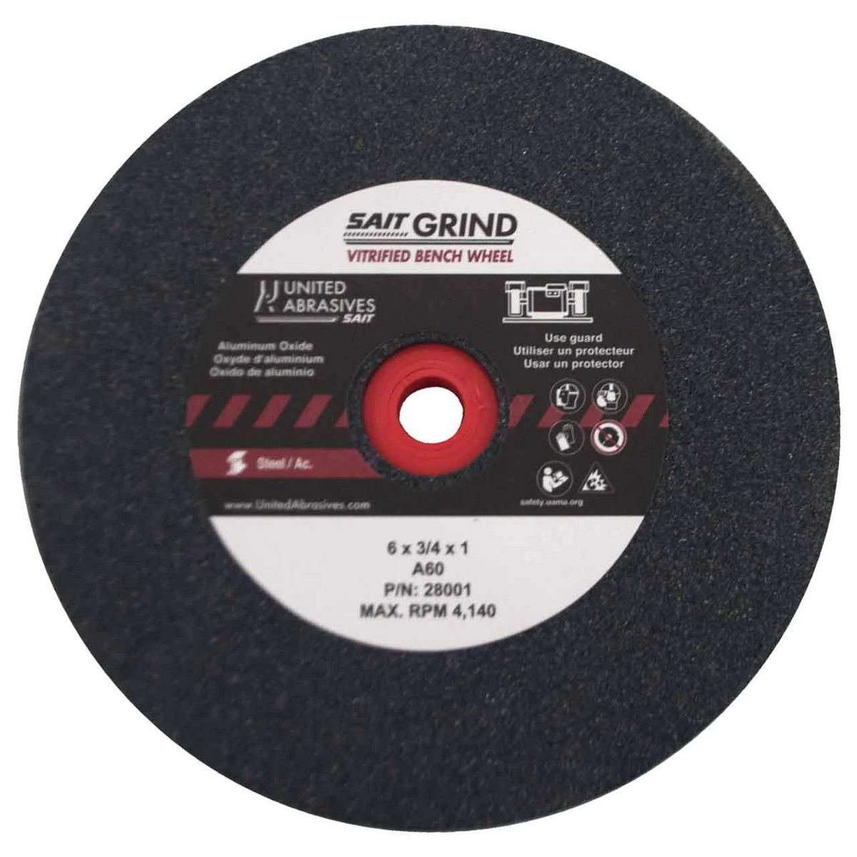 GRIND WHL 6"x 3/4"x 1" A60X 28001 SAIT