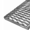 STAIR TREAD 1-1/4 x 3/16 x 30" 19W4 SERR 10-15/16 GALV w/END PLT