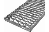 STAIR TREAD 1-1/4 x 3/16 x 36" 19W4 SERR GALV w/PLT