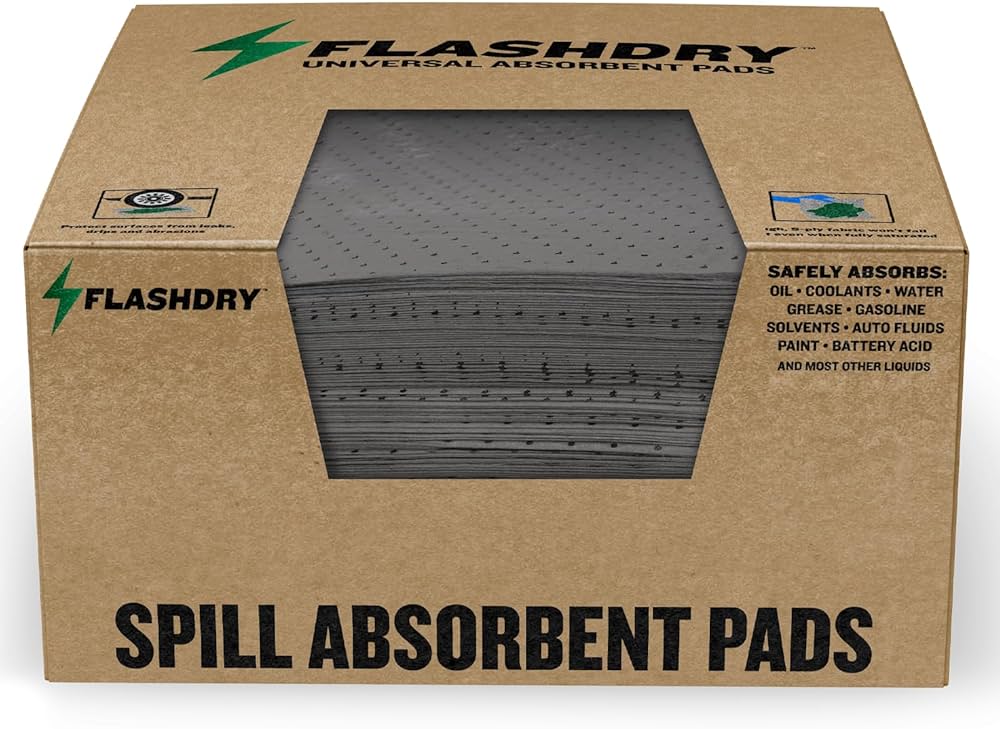 FlashDry Universal Spill Absorbent Pads 100/box