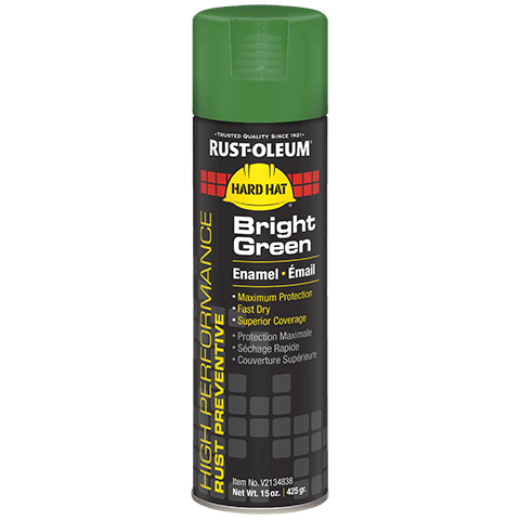 RO V2134838 BRIGHT GREEN SPRAY HARD HAT RUST-PREVENTATIVE ENAMEL