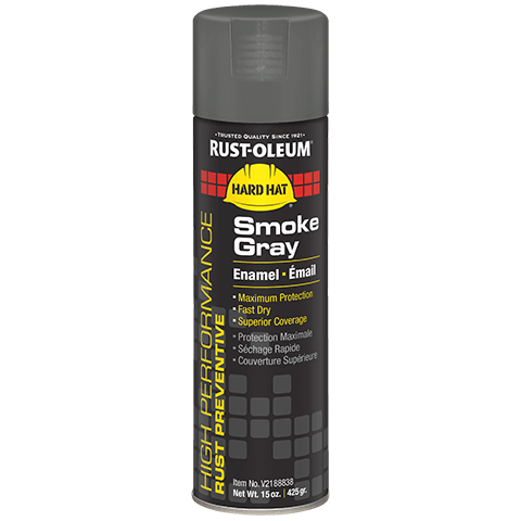 RO V2188838 SMOKE GRAY SPRAY HARD HAT RUST-PREVENTIVE ENAMEL