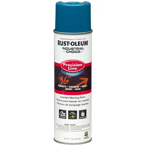 RO 203031 APWA / CAUTION BLUE INVERTED MARKING SPRAY PRECISION LINE M1800 WATER-BASED