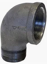 ELL RED 1/2"x 3/8" 90deg BLK