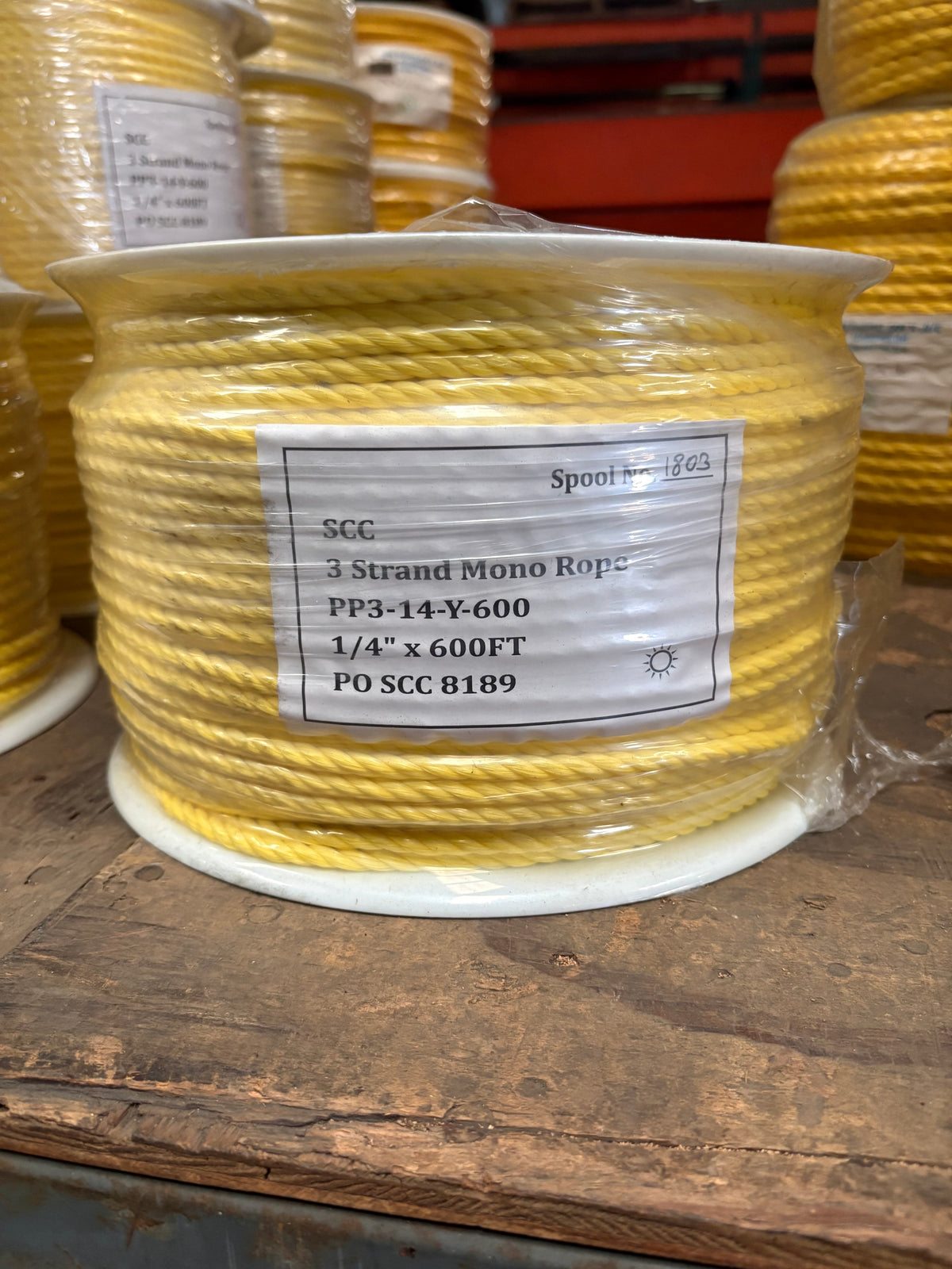 ROPE POLYPRO MONO 1/4X600 (M&M YELLOW