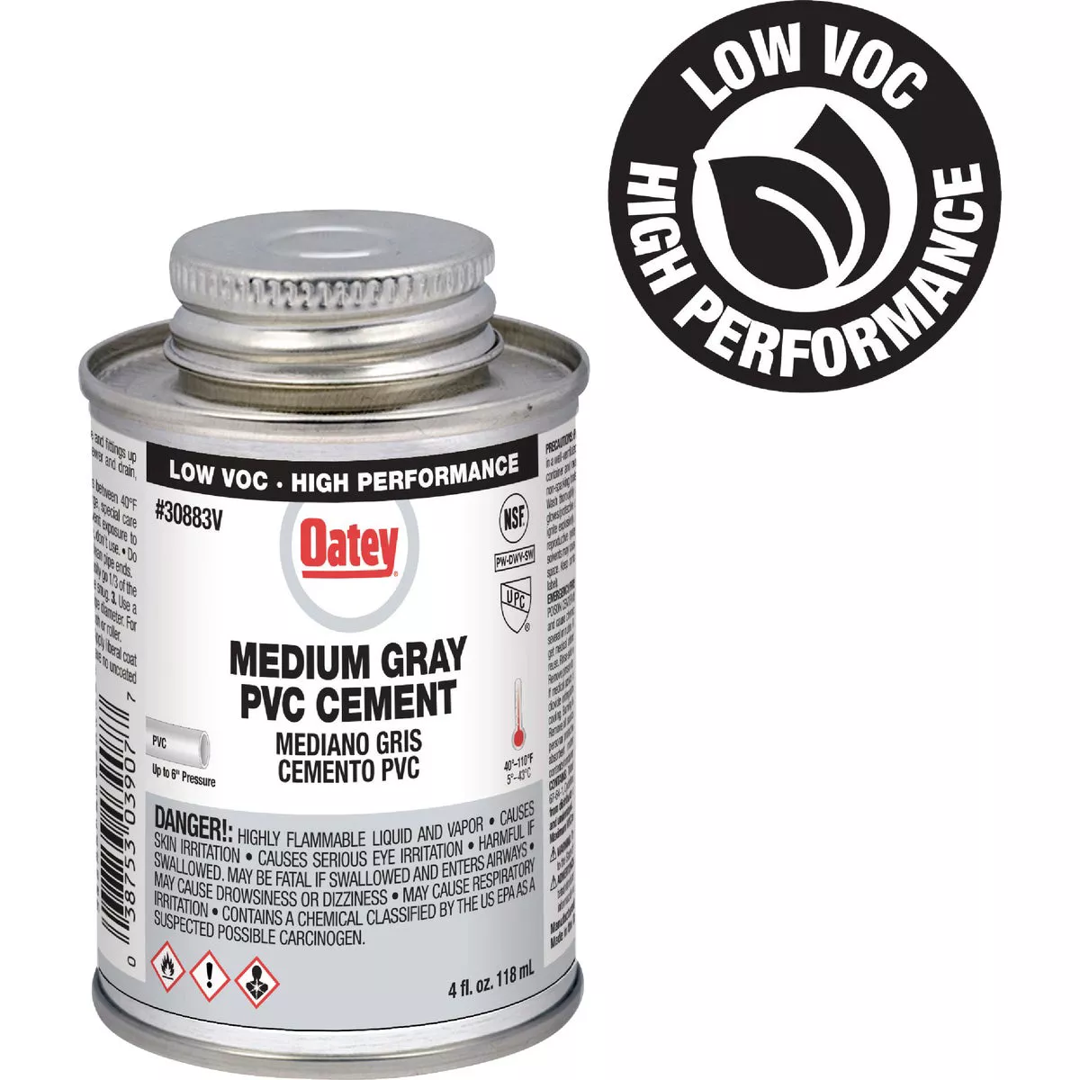 PVC CEMENT 31105 1QT GRAY HEAVEY DUTY