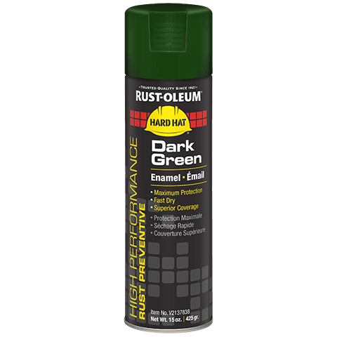 RO V2137838 DARK GREEN SPRAY HARD HAT RUST-PREVENTATIVE ENAMEL