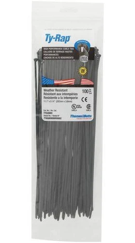 TYRAP TY634MX BLACK 100CT 6" 40# TENSILE TYRAP