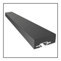 LIFTER BAR SQ TOP 2" W x 1-3/4" H x 10' ALUM CHANNEL/RUBBER