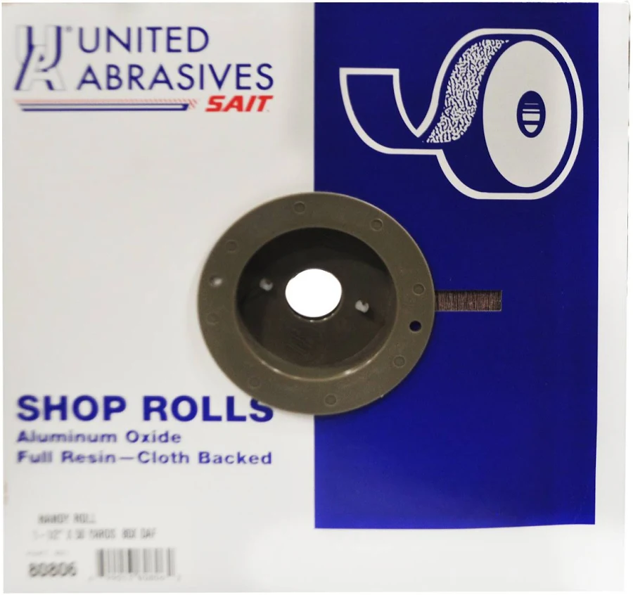 SHOP ROLL 1-1/2"x 50yds 80grit 80806 UNITED ABRASIVES