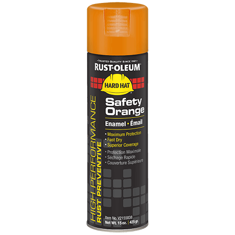 RO V2155838 SAFETY ORANGE SPRAY HARD HAT RUST-PREVENTATIVE ENAMEL