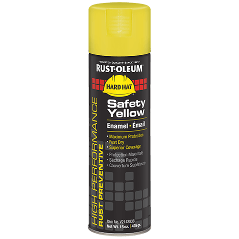 RO V2143838 SAFETY YELLOW SPRAY HARD HAT RUST-PREVENTATIVE ENAMEL