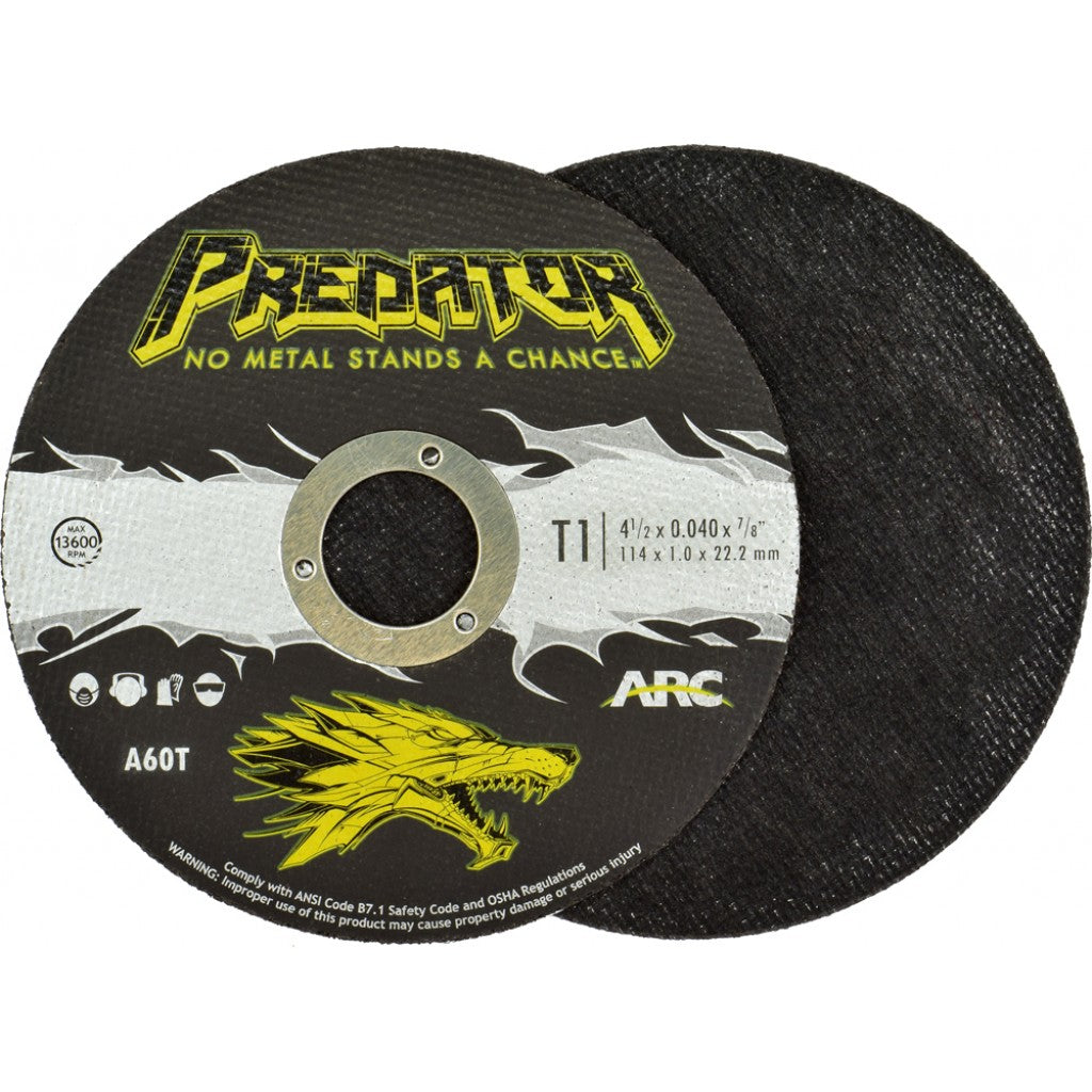 CUT-OFF WHL 4-1/2"x .040 x 7/8" A60T T-1 ARC PREDATOR 945047805W