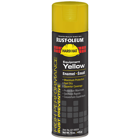 RO V2148838 EQUIPMENT YELLOW SPRAY HARD HAT RUST-PREVENTATIVE ENAMEL