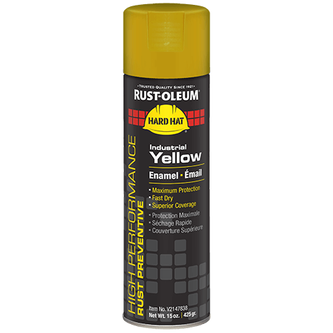 RO V2147838 INDUSTRIAL YELLOW SPRAY HARD HAT RUST-PREVENTATIVE ENAMEL