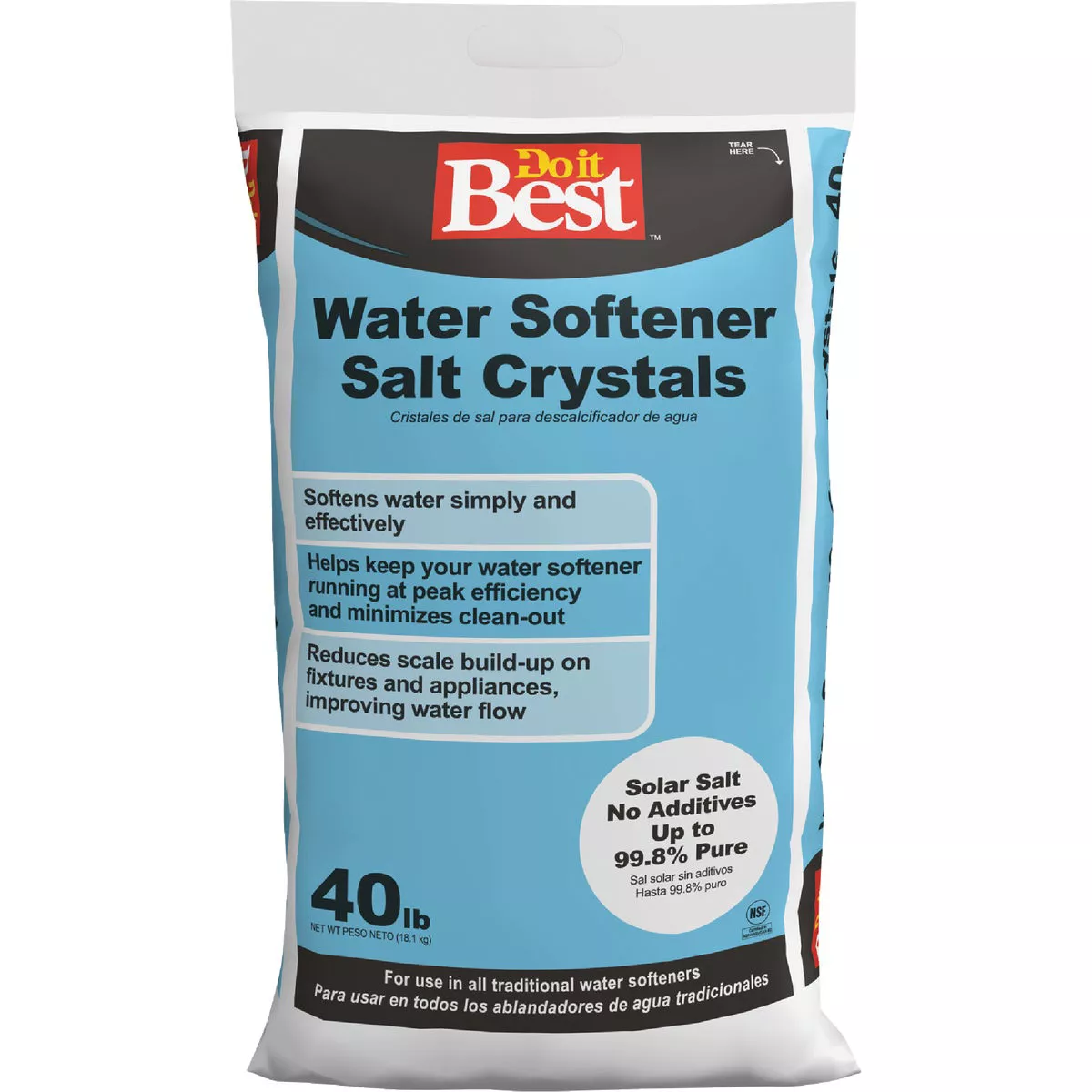 WATERSOFTENER SALT CRYSTALS 40# BAG 460486
