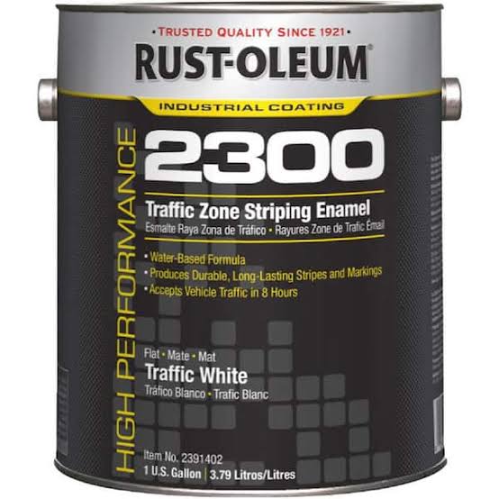 RO 2391402 TRAFFIC FLAT WHITE 1-gal TRAFFIC AND ZONE STRIPING PAINT