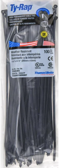TYRAP BLACK 3.6" 100/PK TY523MX