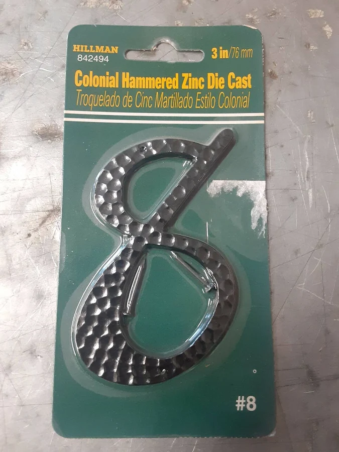3" COLONIAL HAMMERED ZINC #8 842494