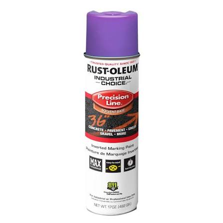RO 1669838 FLUORESCENT PURPLE SPRAY PRECISION LINE INVERTED MARKING PAINT M1800 WATER-BASED