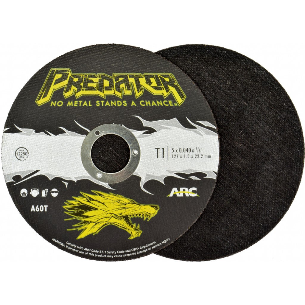 CUT-OFF WHL 5"x .040 x 7/8" A60T ARC PREDATOR 905047805W
