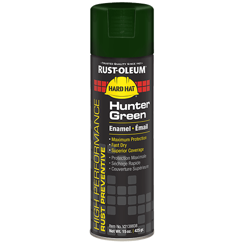 RO V2138838 HUNTER GREEN SPRAY HARD HAT RUST-PREVENTATIVE ENAMEL
