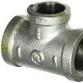 TEE RED 1"x 1"x 1/4" GALV 20/BX 36441